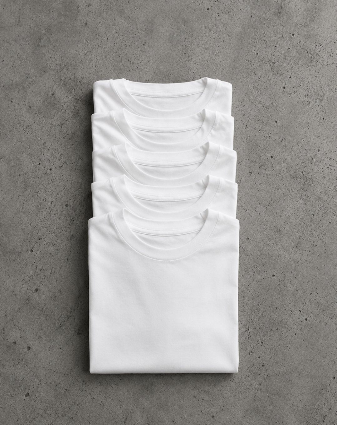 PLAIN WHITE T-SHIRT (pack of 5)