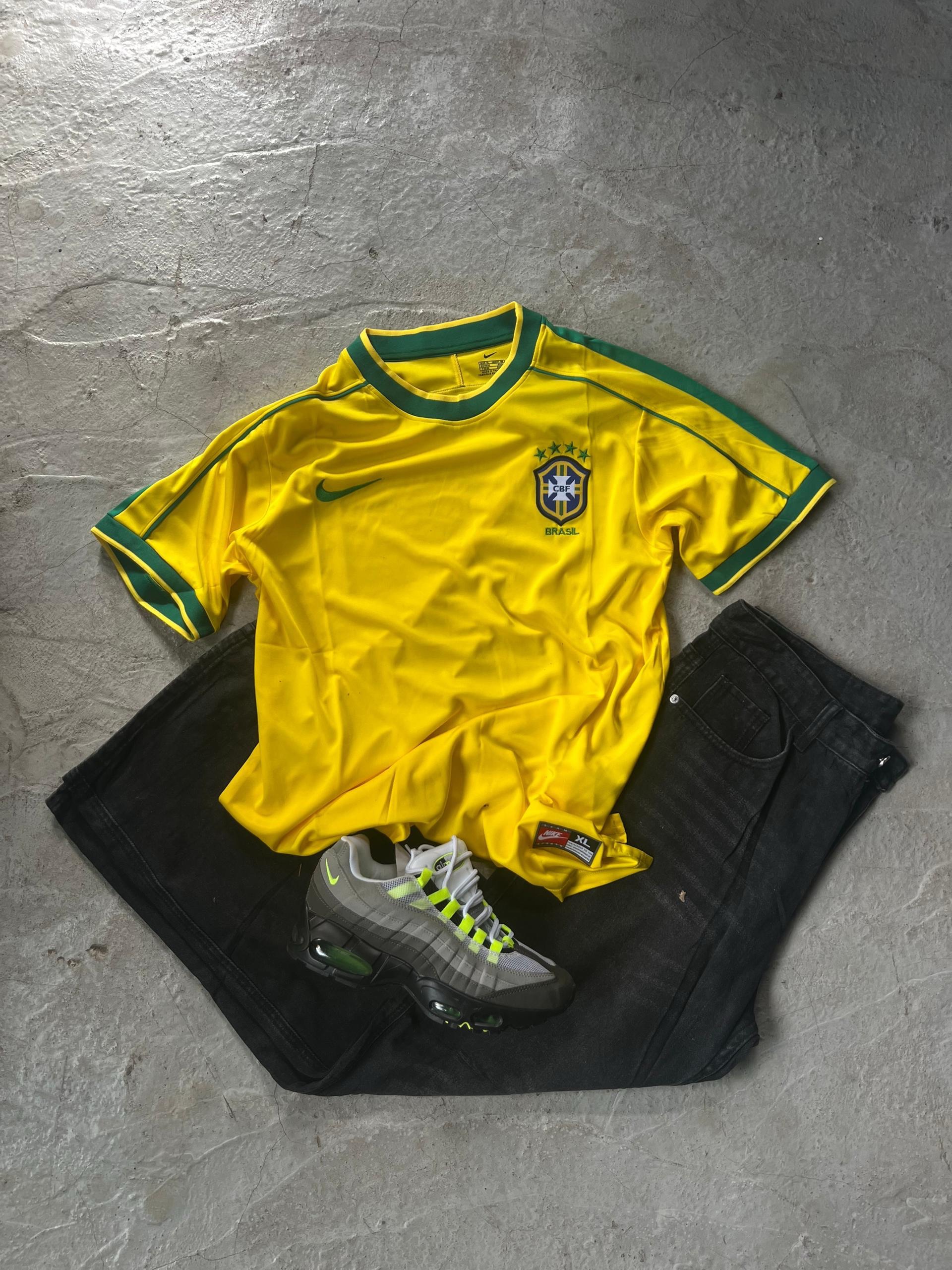 Brazil Retro Home Jersey Streetwear Fit (Combination)